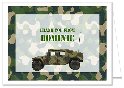 Camouflage Military Army Thank You Note Cards Personalizedcamouflage