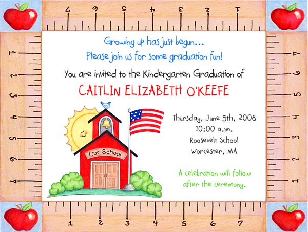 Kindergarten Preschool Graduation Invitations | Graduation