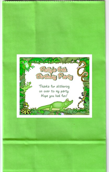 Reptile Goodie Bags for a Birthday Party