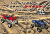 ATV 4 Wheeler Birthday Party Invitations