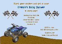 ATV 4 Wheeler Baby Shower Invitations