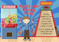Arcade Game Birthday Party Invitations