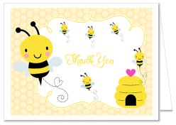 Bumble Bee Baby Shower Thank You Note Cards