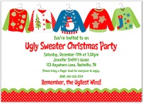 Christmas Party Invitations - Ugly Sweater