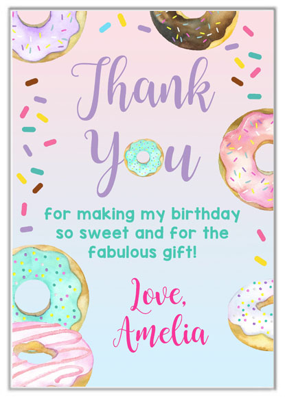Donut Thank You Cards