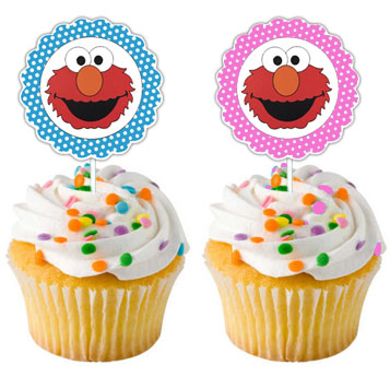 Elmo Cupcake Toppers