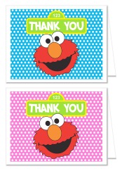 Elmo Thank You Note Cards