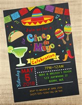 Cinco de Mayo Fiesta Party Invitations
