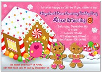 Gingerbread House Party Invitations