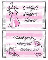 Bridal Bachelorette Party Lingerie Shower Candy Wrappers Favors