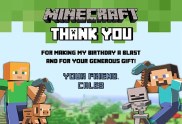 Minecraft Thank You Cards Custom