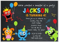 Monster Birthday Party Invitations