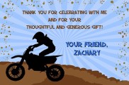 Dirt Bike Motocross Thank You Cards Personalized