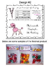 Pink Poodle in Paris Birthday Party Bag Toppers Favors