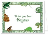 Reptile Lizard Snake Thank You Note Cards Personalized
