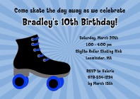 Roller Skating Birthday Party Invitations Boy
