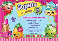 Shopkins Birthday Party Invitations