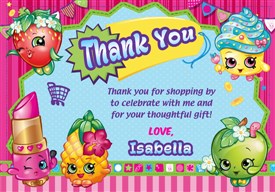 Shopkins Thank You Cards