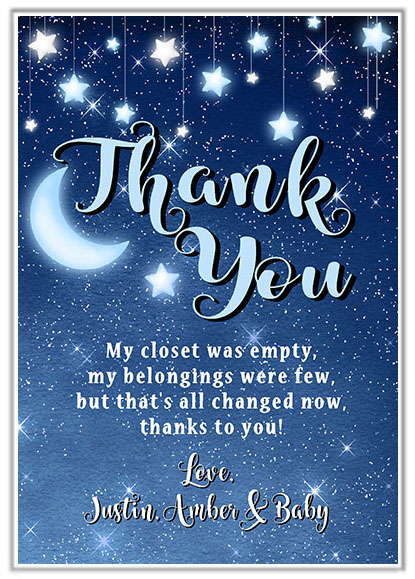 Twinkle Twinkle Little Star Baby Shower Thank You Cards