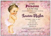 Princess Baby Girl Shower Invitations